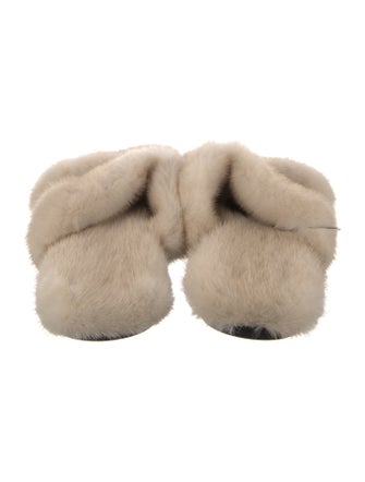 Saint Laurent Mink Slides