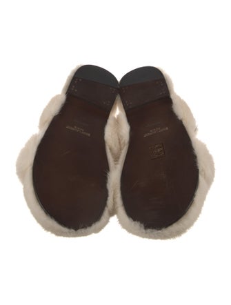 Saint Laurent Mink Slides