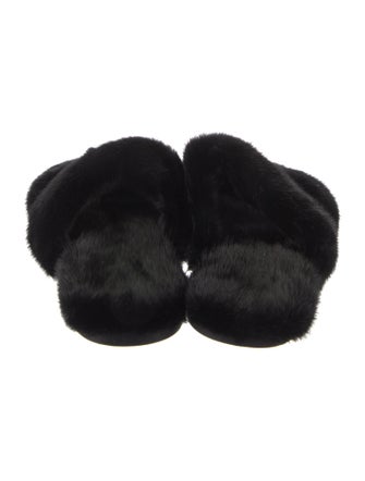 Saint Laurent Mink Slides