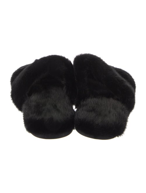 Saint Laurent Mink Slides