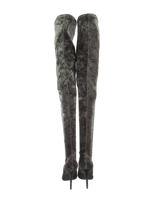 Saint Laurent Velvet Printed Sock Boots