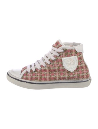 Saint Laurent Tweed Tweed Pattern Sneakers