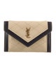 Saint Laurent 2022 Monogram Carré-Quilt Matelassé Gabby Compact Wallet