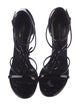 Saint Laurent Patent Leather T-Strap Sandals