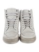 Saint Laurent Leather Lasercut Accents Wedge Sneakers