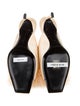 Saint Laurent Satin Feather Trim Slides