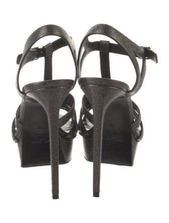 Saint Laurent Leather T-Strap Sandals