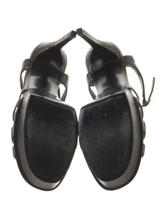Saint Laurent Leather T-Strap Sandals