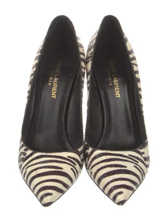 Saint Laurent Leather Animal Print Pumps