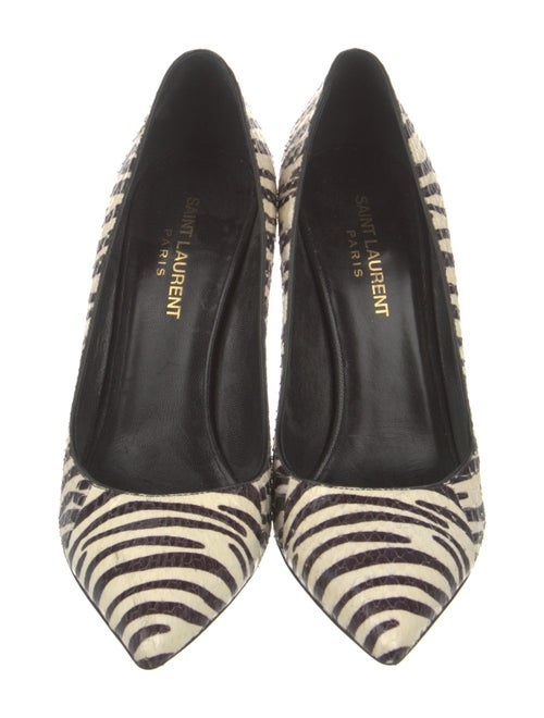 Saint Laurent Leather Animal Print Pumps