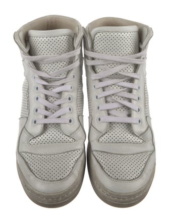 Saint Laurent Leather Wedge Sneakers