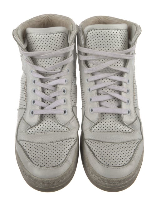 Saint Laurent Leather Wedge Sneakers