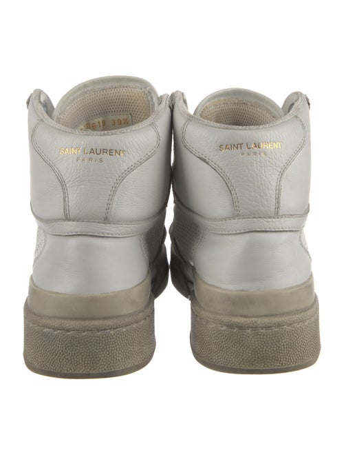 Saint Laurent Leather Wedge Sneakers