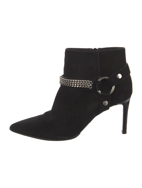 Saint Laurent Suede Chain-Link Accents Boots
