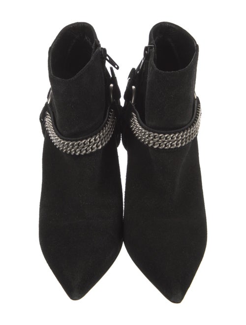 Saint Laurent Suede Chain-Link Accents Boots