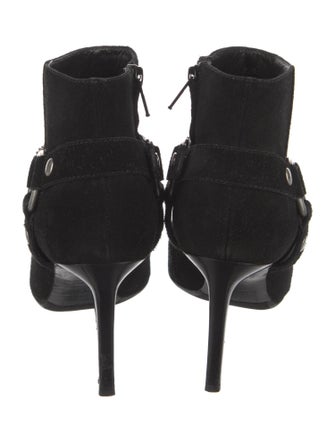 Saint Laurent Suede Chain-Link Accents Boots