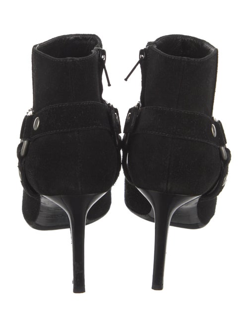 Saint Laurent Suede Chain-Link Accents Boots