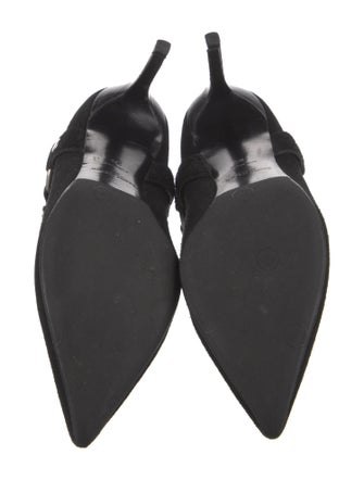 Saint Laurent Suede Chain-Link Accents Boots