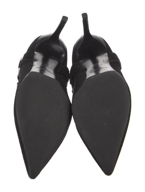 Saint Laurent Suede Chain-Link Accents Boots