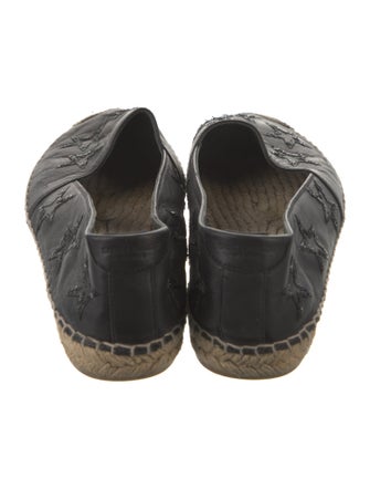 Saint Laurent Leather Sequin Embellishments Espadrilles