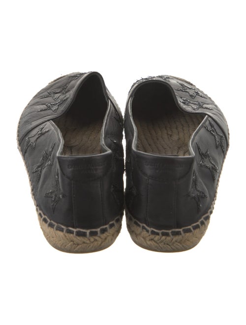 Saint Laurent Leather Sequin Embellishments Espadrilles