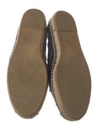 Saint Laurent Leather Sequin Embellishments Espadrilles