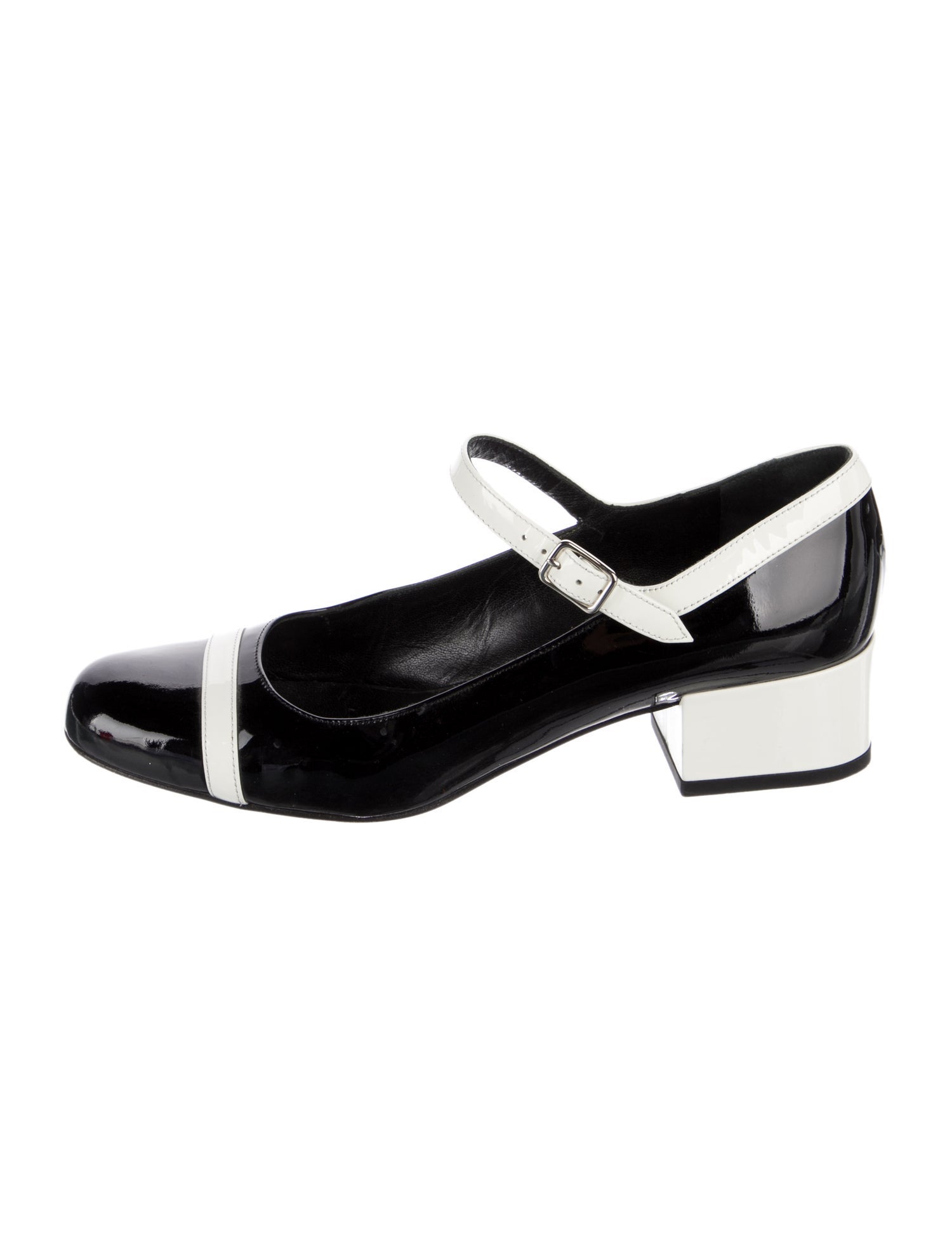 Saint Laurent Patent Leather Colorblock Pattern Slingback Pumps