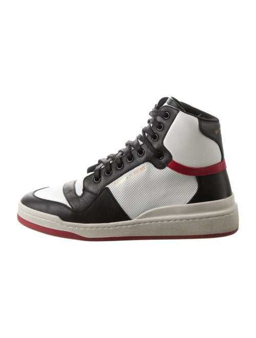 Saint Laurent Leather Colorblock Pattern Sneakers