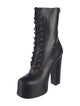 Saint Laurent Leather Lace-Up Boots