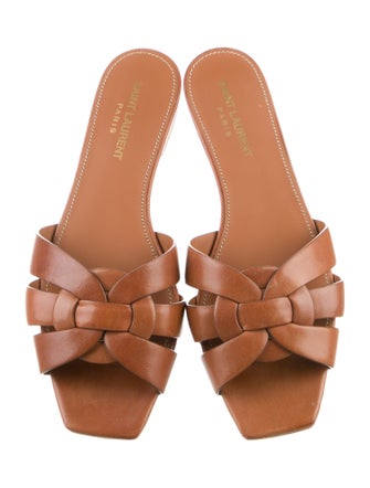 Saint Laurent Leather Slides