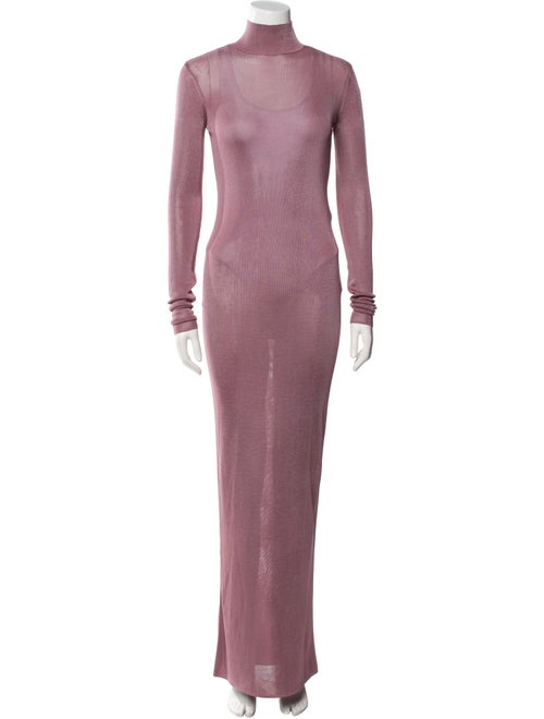 Saint Laurent Turtleneck Long Dress