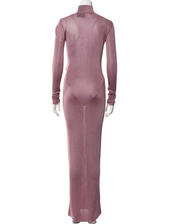 Saint Laurent Turtleneck Long Dress