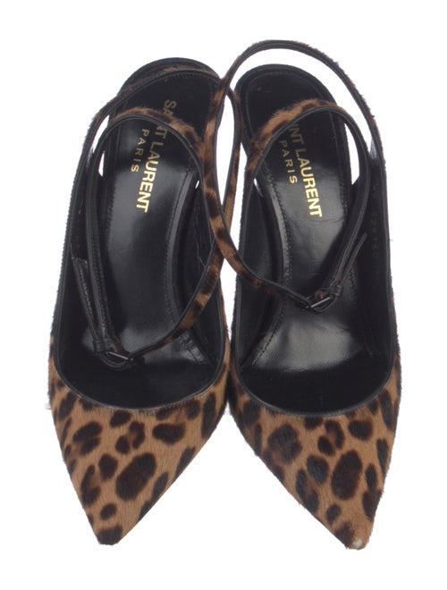 Saint Laurent Zoe Ponyhair Slingback Pumps