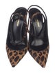 Saint Laurent Zoe Ponyhair Slingback Pumps