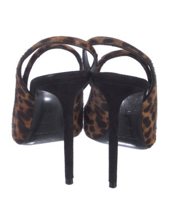 Saint Laurent Zoe Ponyhair Slingback Pumps