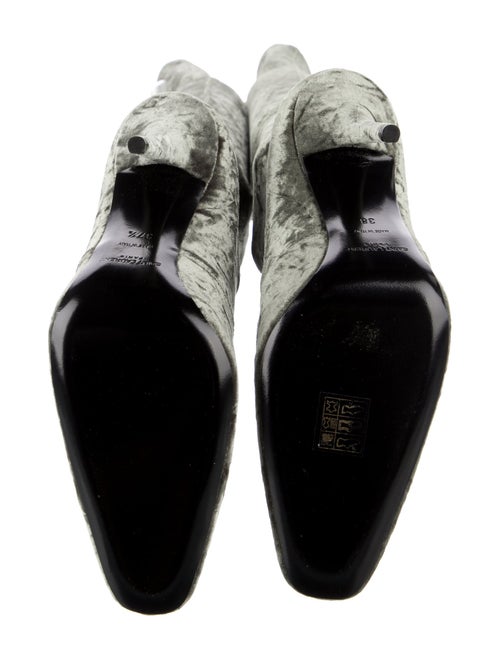 Saint Laurent Velvet Printed Boots