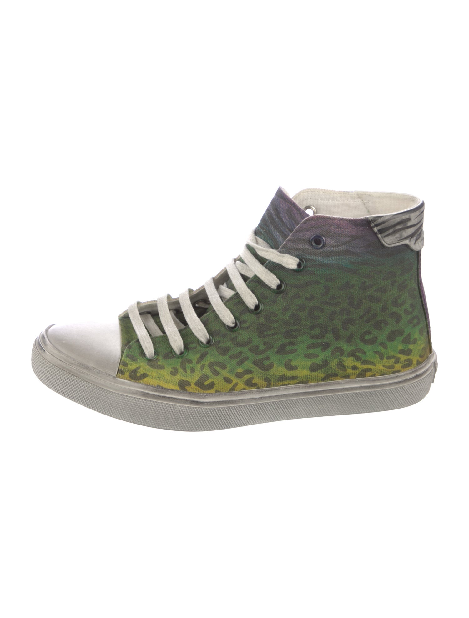 Saint Laurent Canvas Animal Print Sneakers