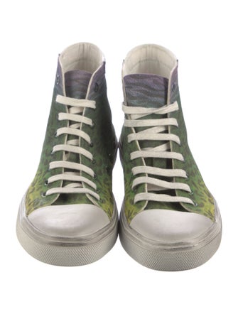 Saint Laurent Canvas Animal Print Sneakers