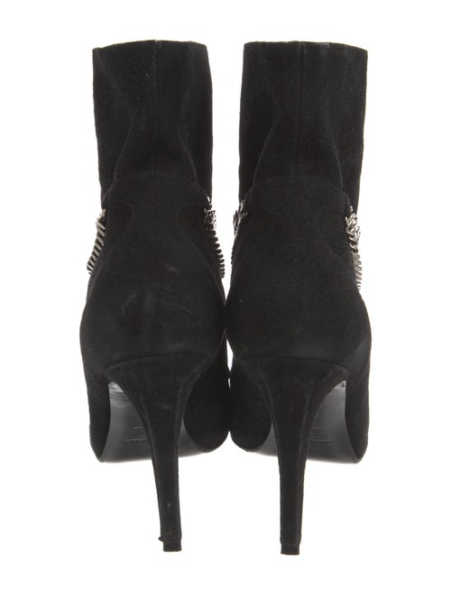 Saint Laurent Suede Chain-Link Accents Boots