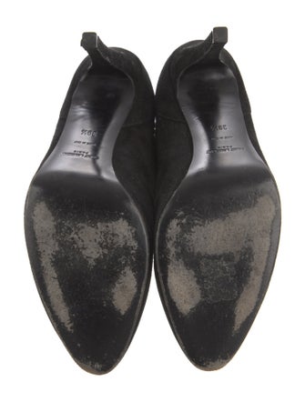 Saint Laurent Suede Chain-Link Accents Boots