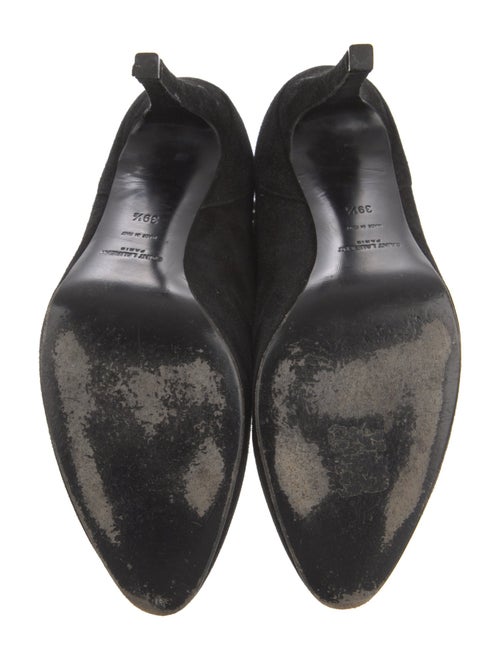 Saint Laurent Suede Chain-Link Accents Boots