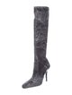 Saint Laurent Velvet Printed Sock Boots