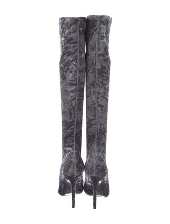 Saint Laurent Velvet Printed Sock Boots