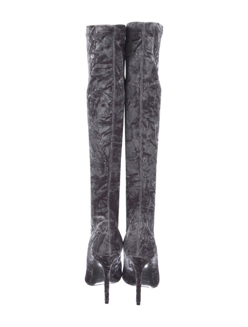 Saint Laurent Velvet Printed Sock Boots