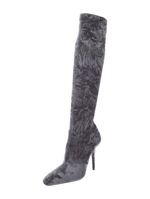 Saint Laurent Velvet Printed Sock Boots