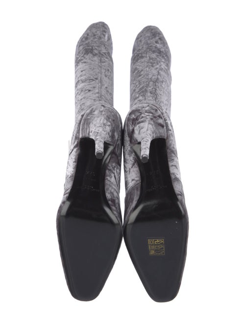 Saint Laurent Velvet Printed Sock Boots
