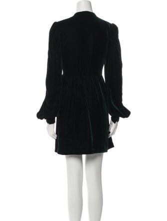 Saint Laurent Mock Neck Mini Dress