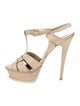 Saint Laurent Leather T-Strap Sandals