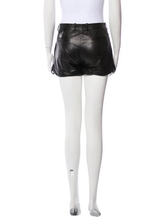 Saint Laurent Leather Mini Shorts