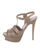 Saint Laurent Leather T-Strap Sandals